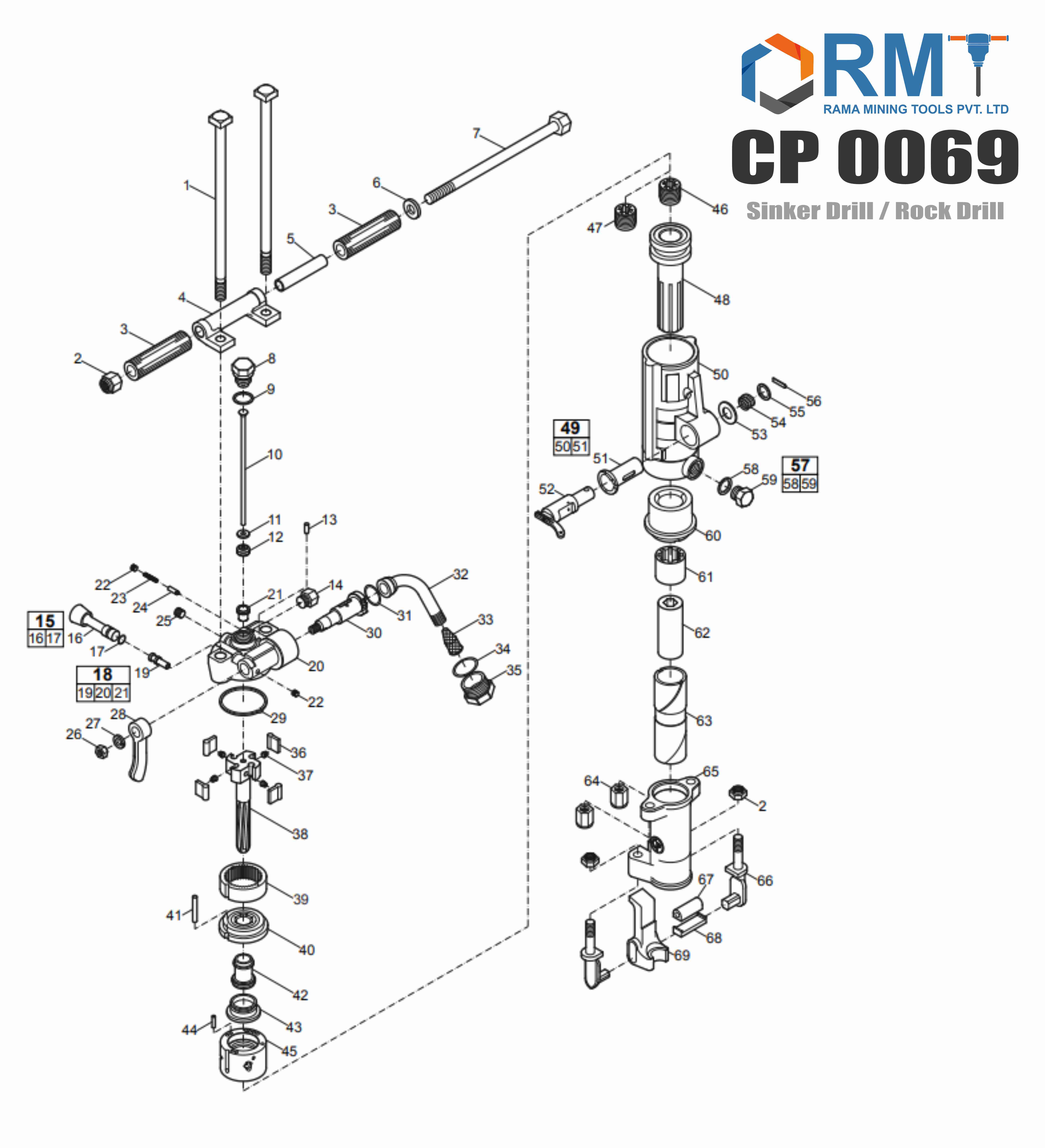 CP 0069 - Pneumatic Rock Drill